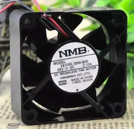 New CPU Fan For NMB 2410RL-05W-B30 6025 24V 0.10A 6CM High Airflow Chassis Frequency Converter Fan 60X60X25mm