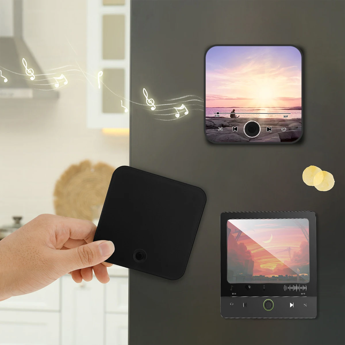 Personalized Music Player Fridge Magnet DIY Photo Album Fridge Stickers Plaque Magnet Player for Home Decoration Christmas Gifts