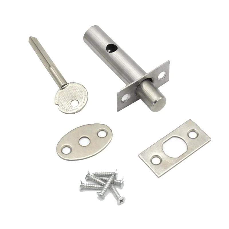 

652F Steel Invisible Lock Copper Hardware Pipe Tube Security Door Well Locks For Fireproof Escape Mortise Aisle Lock