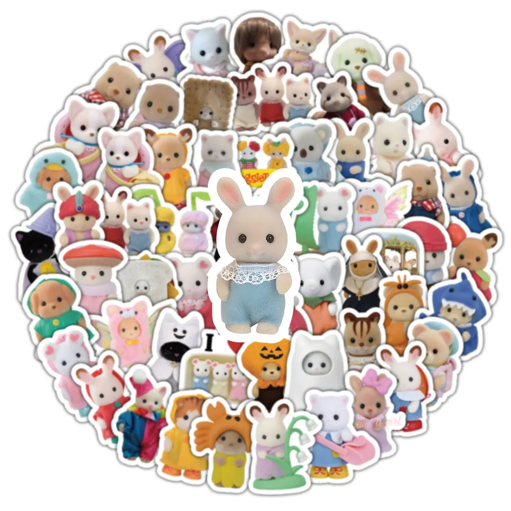 103pcs New Forest Family Personalized Creative DIY Handbook Mobile Phone Skateboard Decoration Stickers