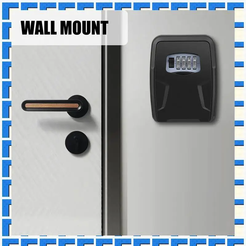 

ABNG Key Lock Box With Code,Large Lock Box For House Key Portable Lock Box For Keys,4 Digit Combination Key Safe Storage
