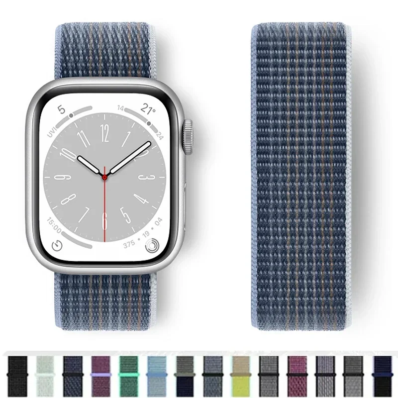 Nylon Sport loop Strap For Apple Watch Band 44mm 42/40mm 45mm  38/41mm pride Bracelet iwatch Ultra2 49mm Series 9 8 se 7 6 5 4 3