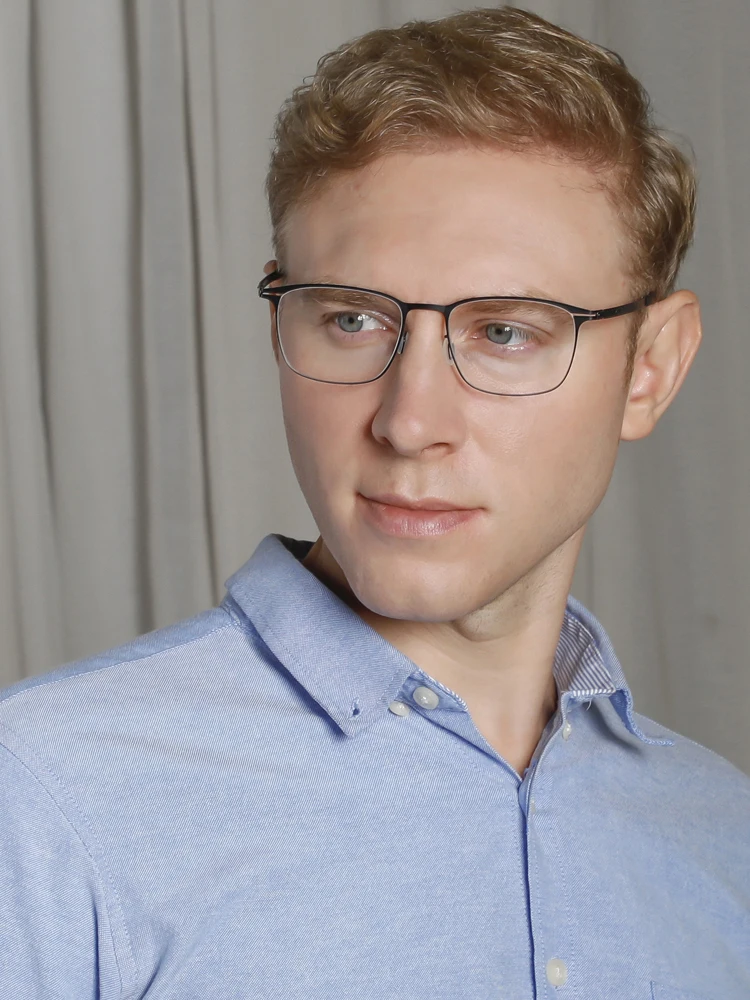 ألمانيا العلامة التجارية الرجال مربع النظارات الطبية الإطار Veit الأعمال التيتانيوم خفيفة قصر النظر البصرية عدسة النظارات التقدمية #2