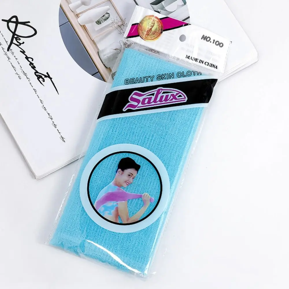 New Nylon Back Scrub Tool Long Strip Bath Spa Clean Bath Back Scrubber Shower Bath Sponge Net
