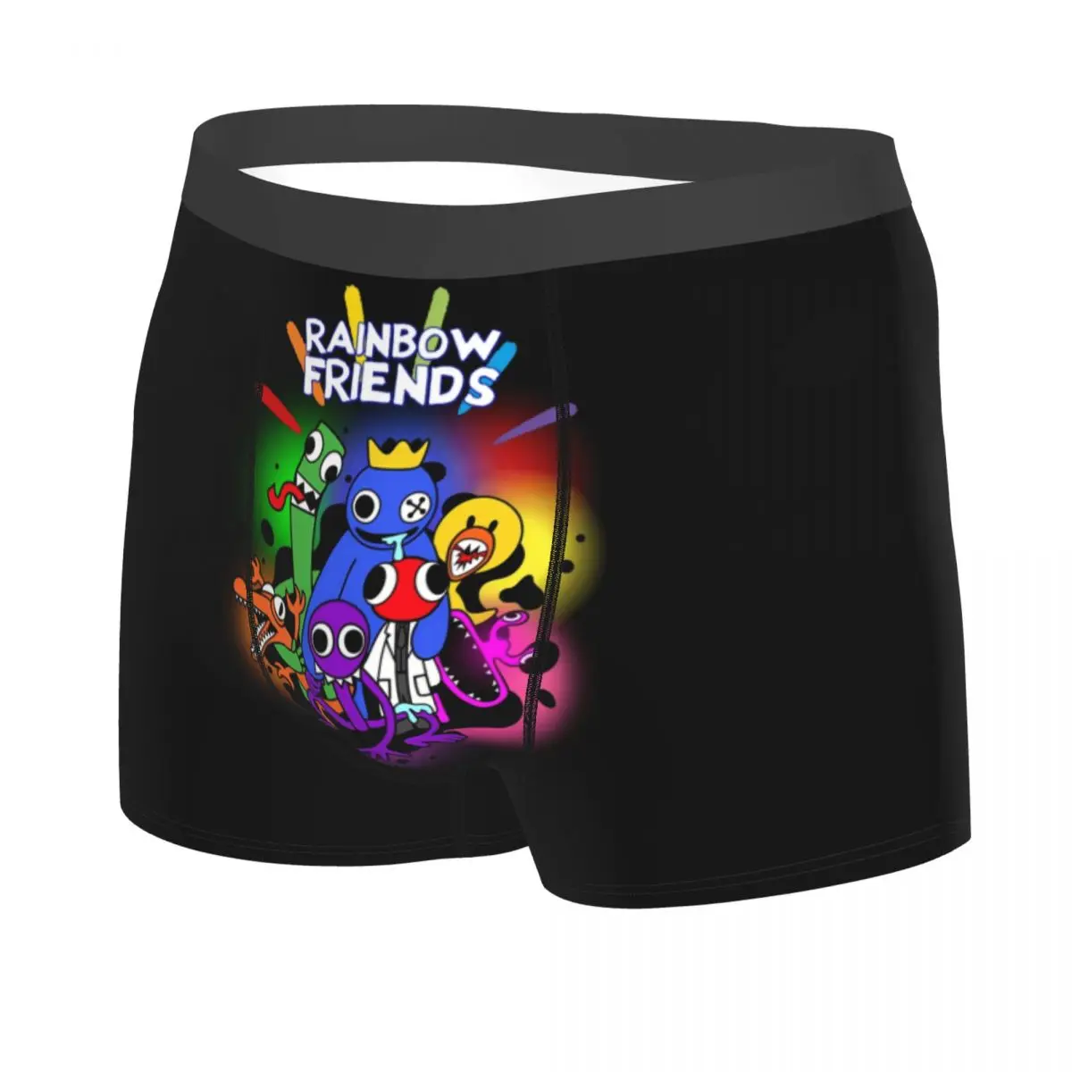 Ropa interior personalizada Rainbow Friends Hug It Out para hombre, calzoncillos Boxer transpirables para videojuegos, pantalones cortos, bragas, calzoncillos suaves para hombre