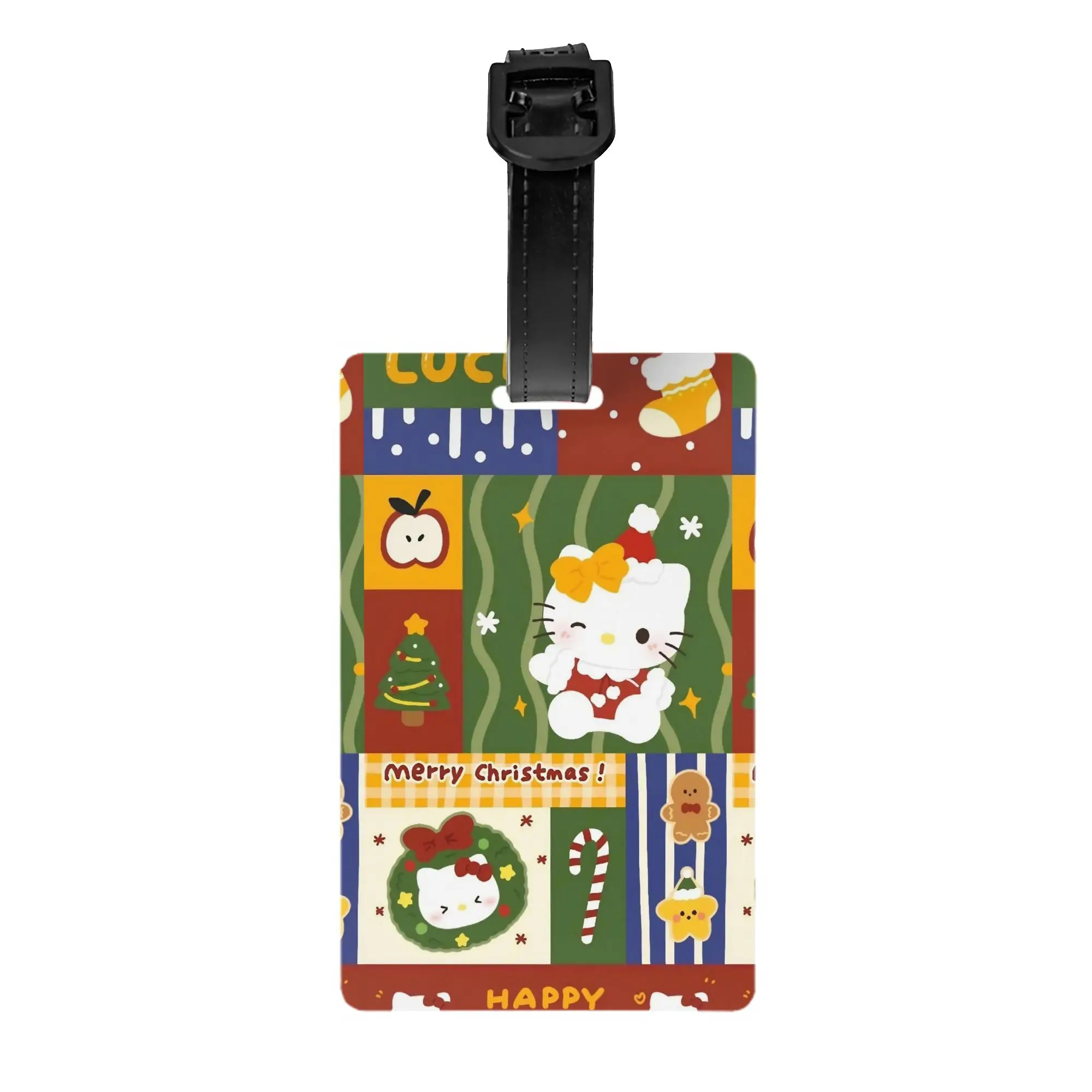 ป้ายติดกระเป๋าเดินทางลายเฮลโลคิตตี้ ของขวัญคริสต์มาส อุปกรณ์เสริมการเดินทาง ป้ายพีวีซีสำหรับติดกระเป๋าเดินทาง ป้ายชื่อ ป้ายที่อยู่ ป้ายติดกระเป๋าเดินทางสำหรับเครื่องบิน