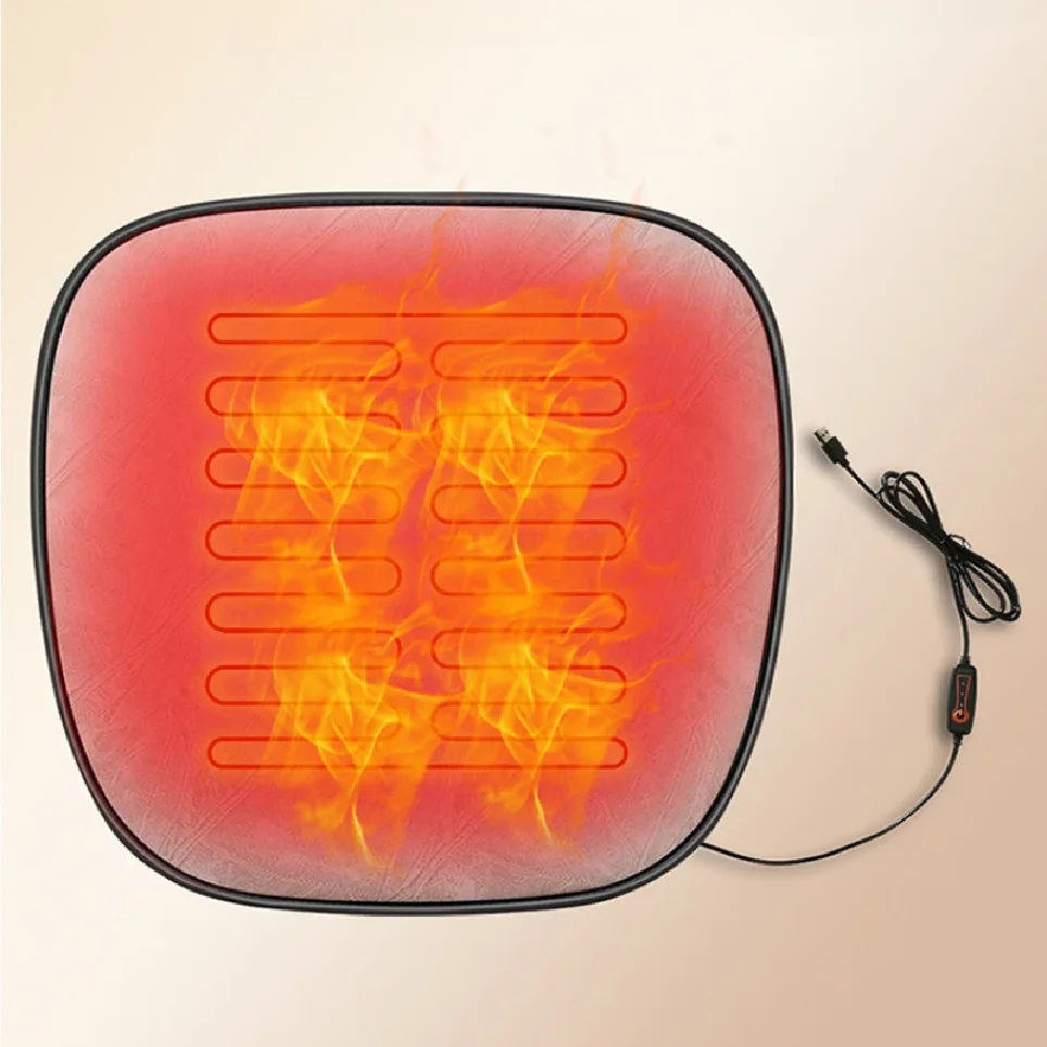 

Chair Heating Pad Rechargeable Heated Seat Cushion Fast Heating Heated Seat Cushion Pad With USB Connector For Car Home Chair