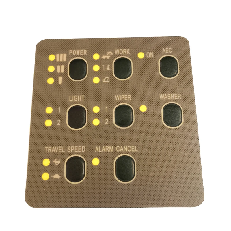 Excavator Cab display button accessories Meter Sticker Excavator accessories for CAT E312 320 330V1V2BCD