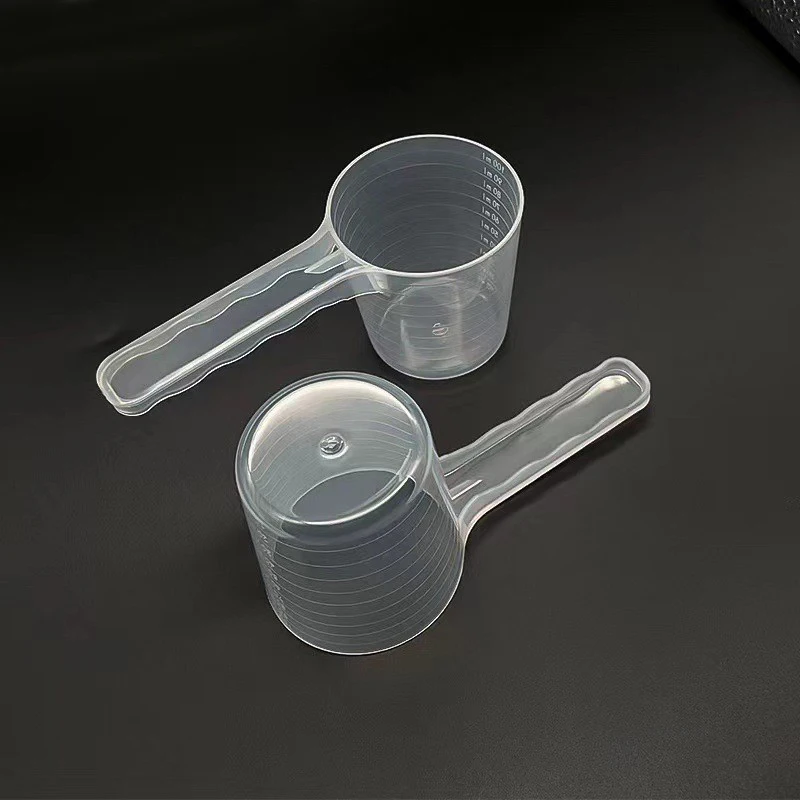 New Transparent Pet Measuring Spoon With Scale Plastic Dog Cat Feeding Shovel Pet Tableware Supplies 50g 100ml