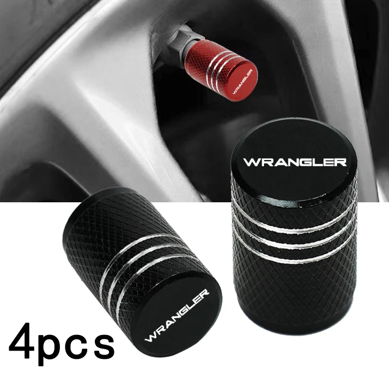 Car Wheel Tire Valve Caps Tyre Stem Covers Airdust Waterproof For Jeep Wrangler Auto Accessories