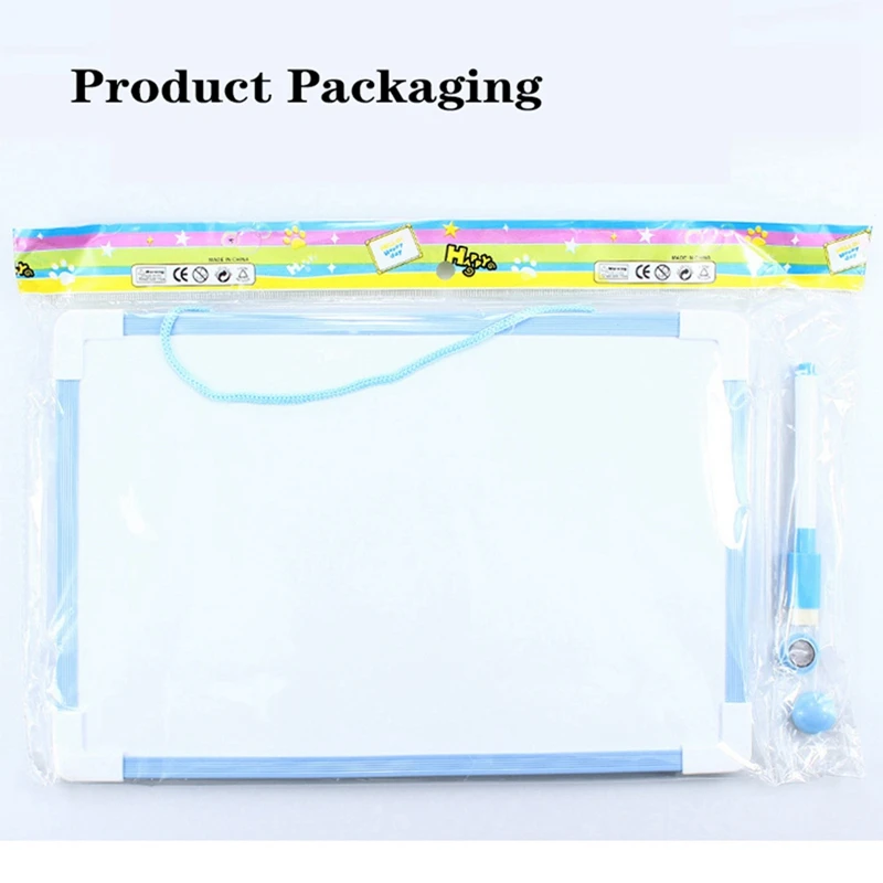 Small Whiteboard Double-Sided Writing Graffiti Office Notes Dry Erase Message Board Blue