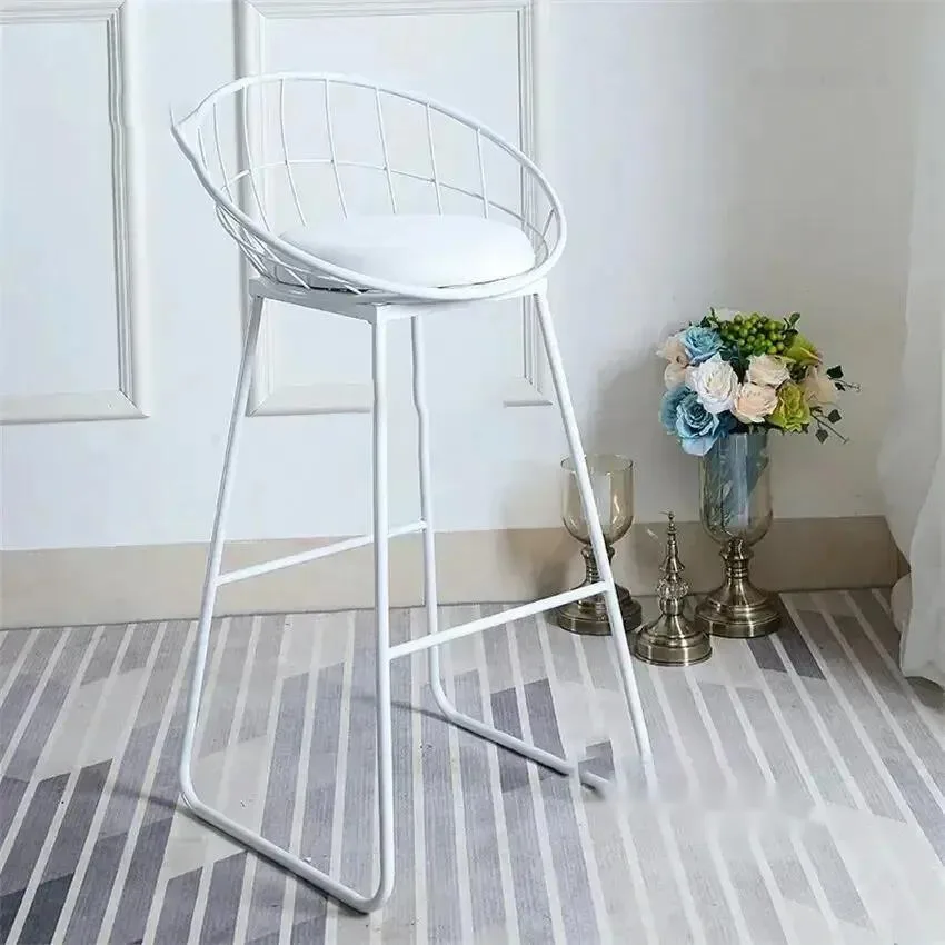 الشمال فندق مطعم أقدام عالية كرسي مسند الظهر كرسي طويل الساق الحديثة ضوء فاخر الذهبي الحديد بار البراز أثاث المطبخ المنزلي