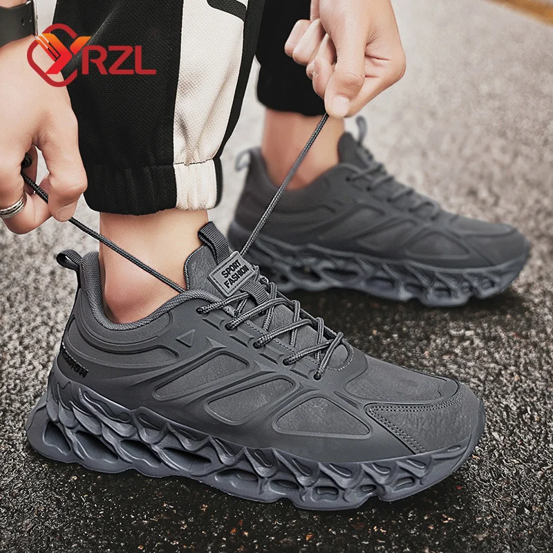 

YRZL Men Sports Shoes Breathable Mesh Comfortable Lightweight Outdoor Walking Shoes Non Slip Athletic Shoes for Men