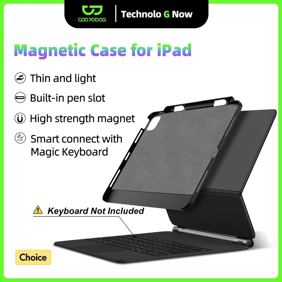 【新品/未使用】GOOJODOQ iPad Pro 11インチ キーボードケース GOOJODOQ 磁気ケース iPad Pro 11 13 2024 M4 Air 6 Air 4/5 iPad Pro