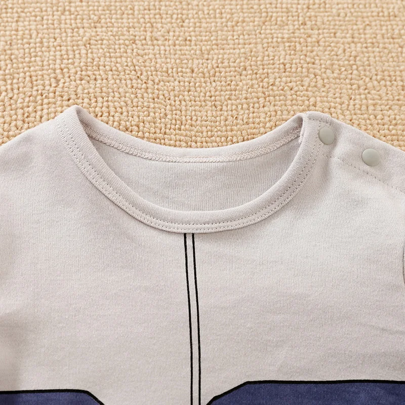 بدلة لعب قطنية جميلة ، بأكمام طويلة ، مريحة وناعمة ، ملابس حديثي الولادة ، أطفال أولاد وبنات ، 0-18 ، الربيع ، الخريف #3