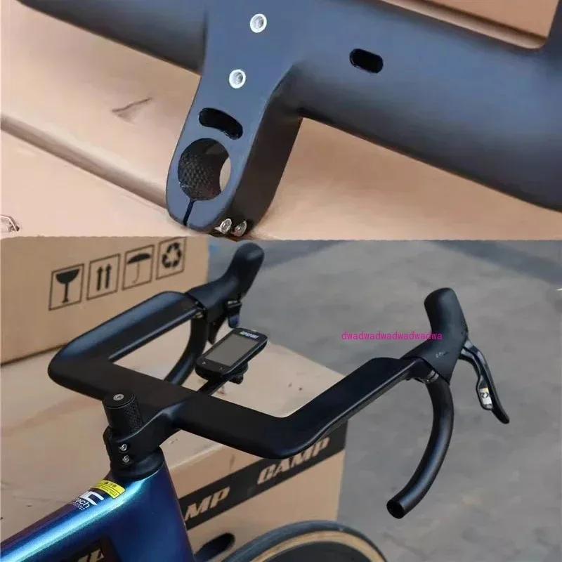 مقود دراجة متكامل من الكربون لعام 2024، مقود راحة خفيف الوزن، مقود دراجة سباق TT UCI محدود