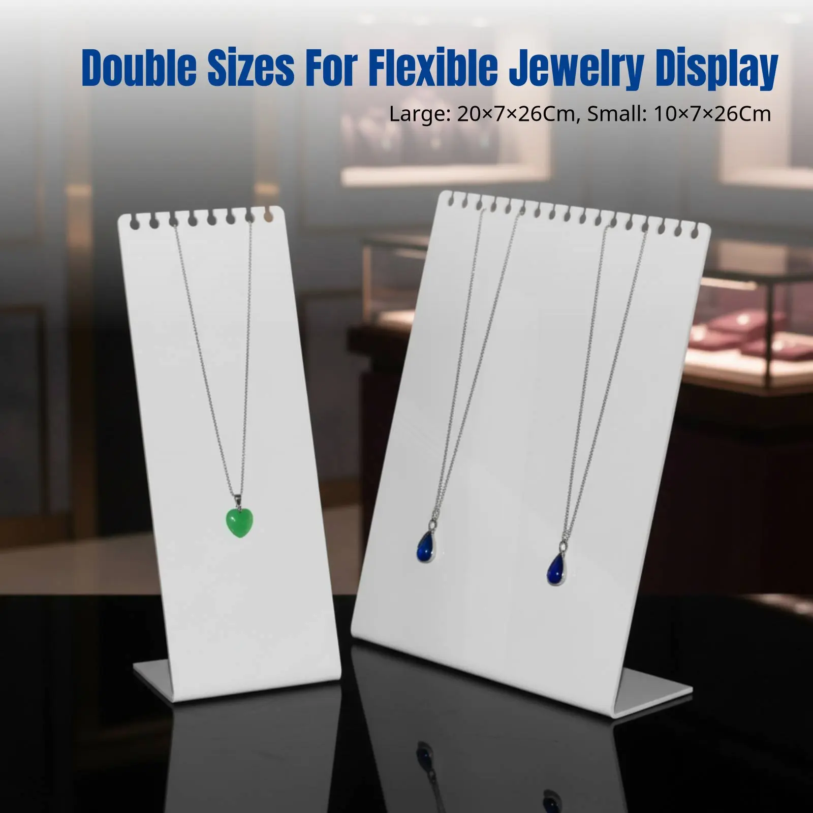 

Acrylic Jewelry Display Stand, L-Shaped Necklace Holder with Rounded Corners, Jewelry Organizer for Necklaces, Bracelets