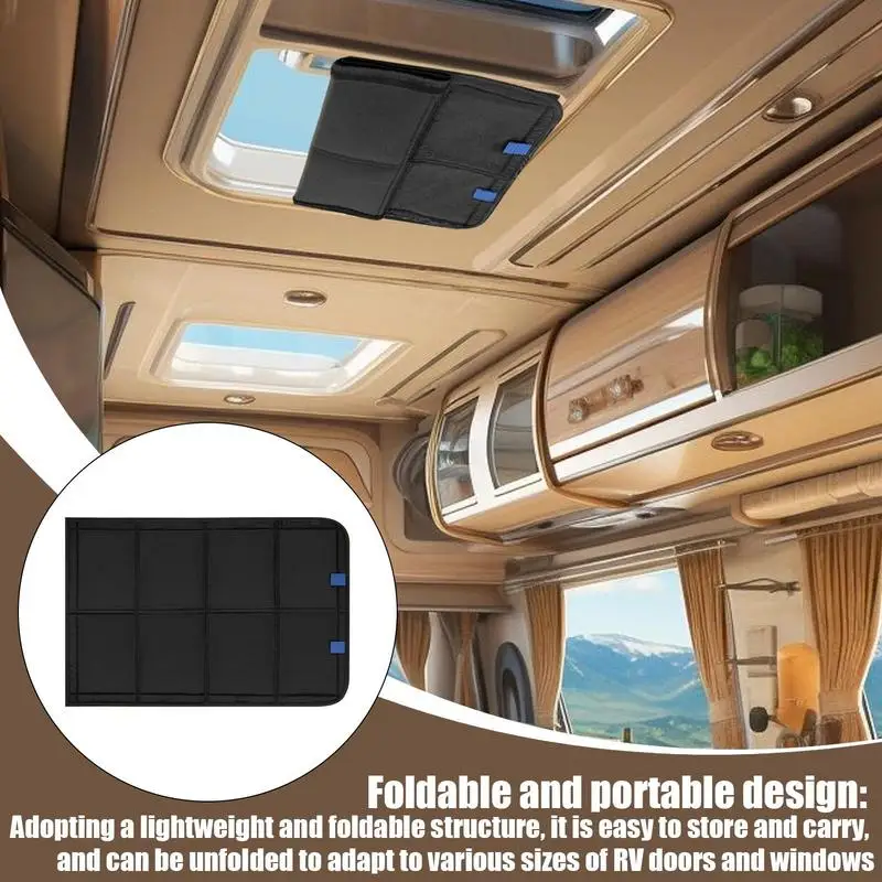 

RV Magnetic Window Cover Magnetic Trailer UV Privacy Protection Windproof RV Window Shade Privacy Cover For Van Trailer Truck