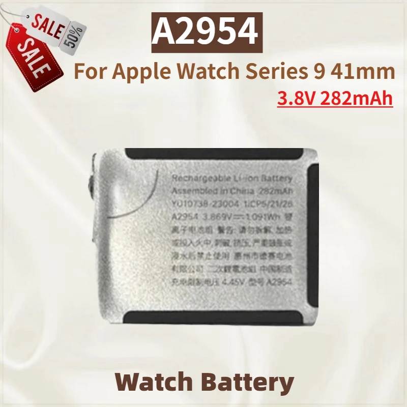 

Brand New A2954 Watch Battery 3.8V 282mAh For Apple Watch Series 9 41mm High Quality Replacement Battery
