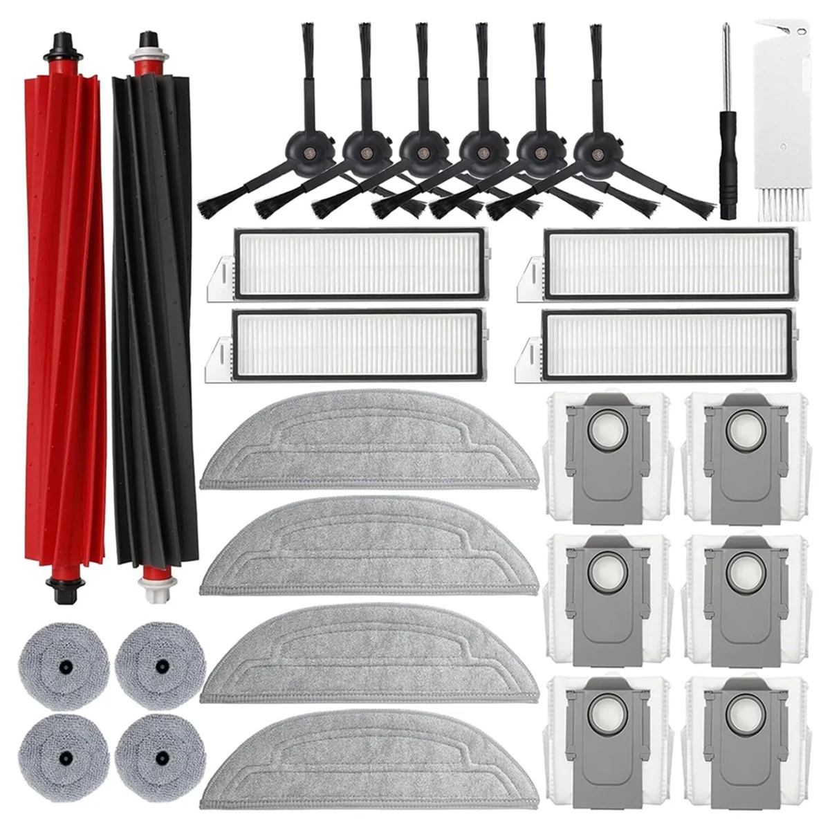 ل Roborock S8 MaxV الترا جهاز آلي لتنظيف الأتربة فرشاة جانبية رئيسية فلتر Hepa ممسحة أكياس الغبار القماش استبدال أجزاء