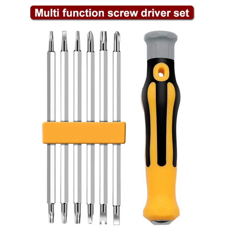 ABAH-6X 12 In 1 Multi-Function Household Screwdriver Set Screwdriver Special-Shaped Phillips Double Head Torx Screwdriver