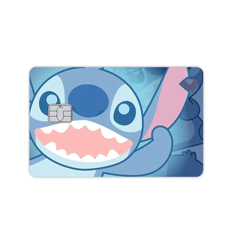 Y2k موضة غرزة بطاقة الائتمان الجلد ملصق أنيمي الكرتون VISA البنك بطاقة حافلة مترو بطاقة مقاوم للماء صغيرة كبيرة لا رقاقة غطاء لاصق #2