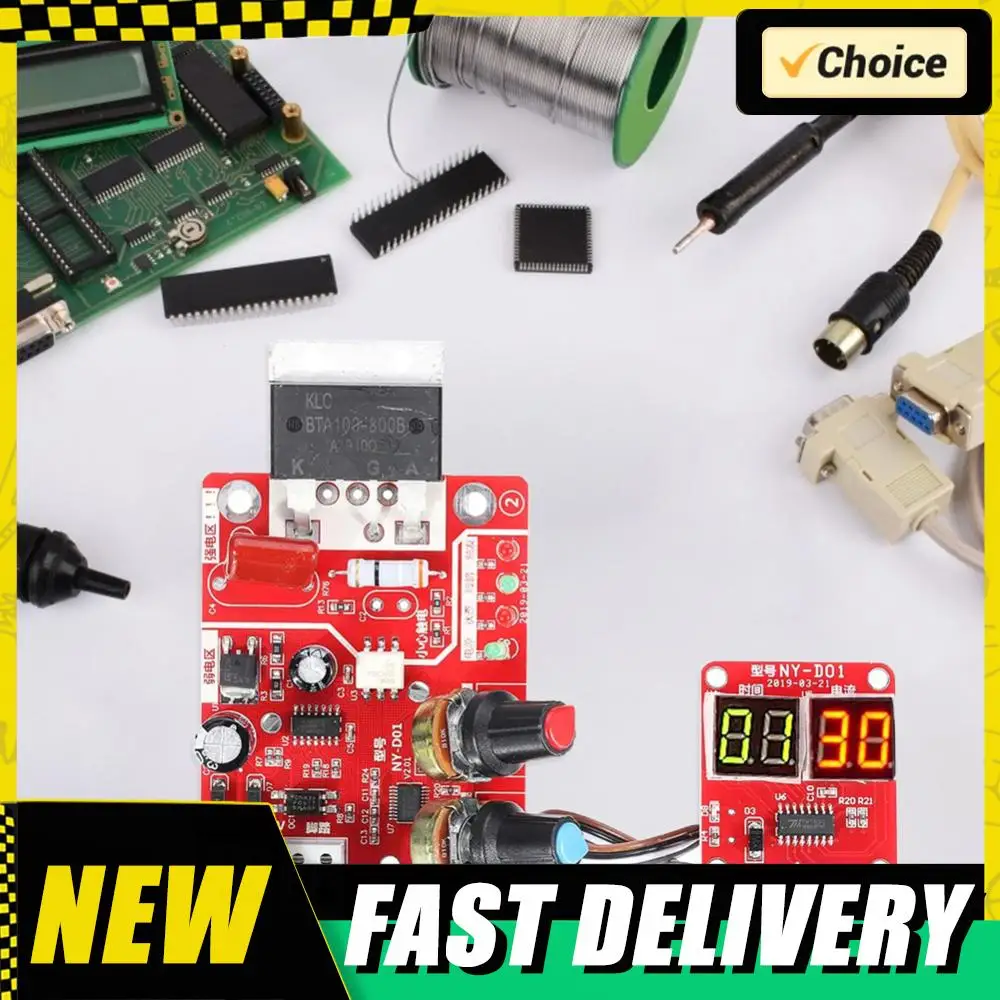 

Плата управления трансформатором для сварочного аппарата с регулировкой времени и тока, цифровой дисплей, аксессуары для DIY-аккумуляторов