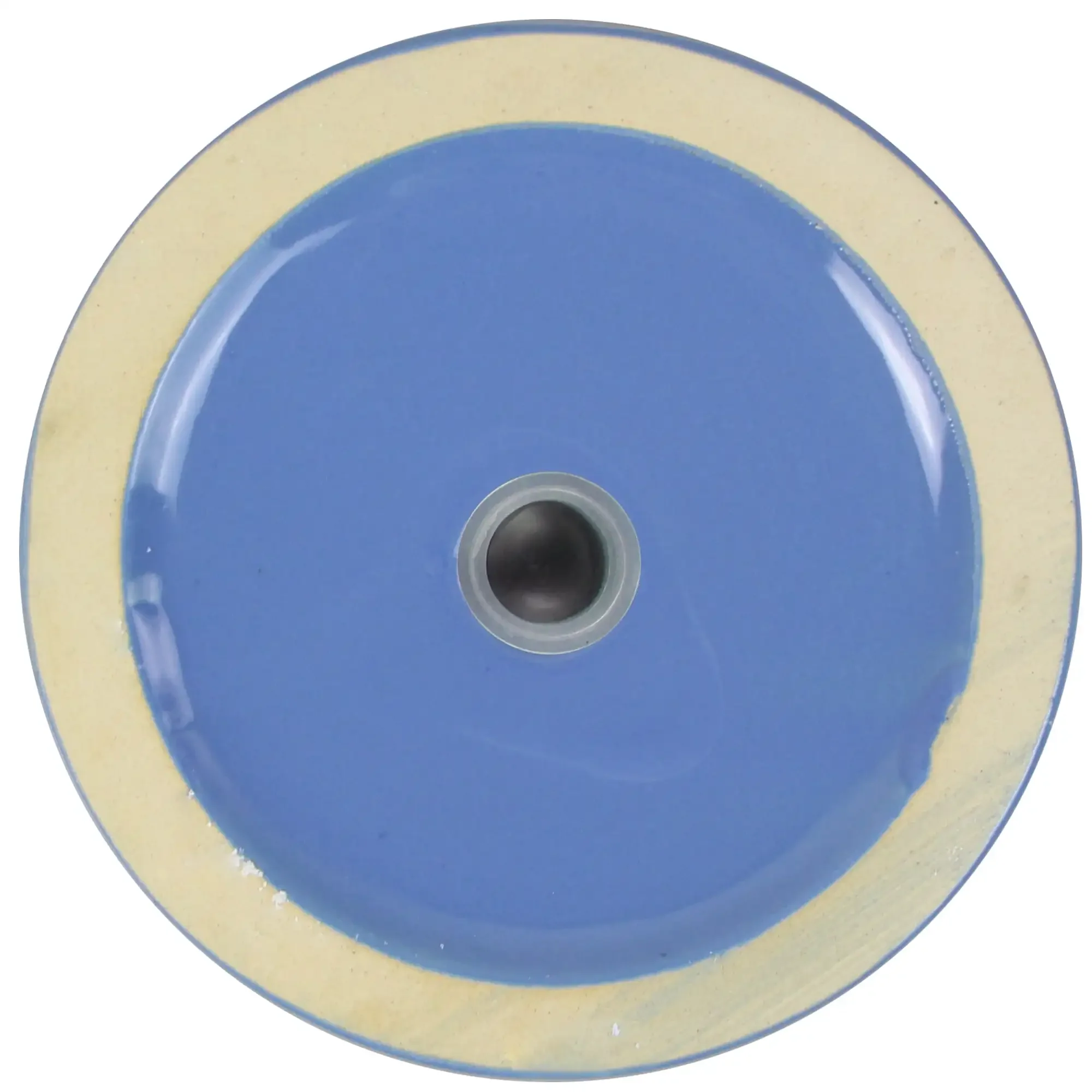 4in Scallop Blue Round Ceramic Planter