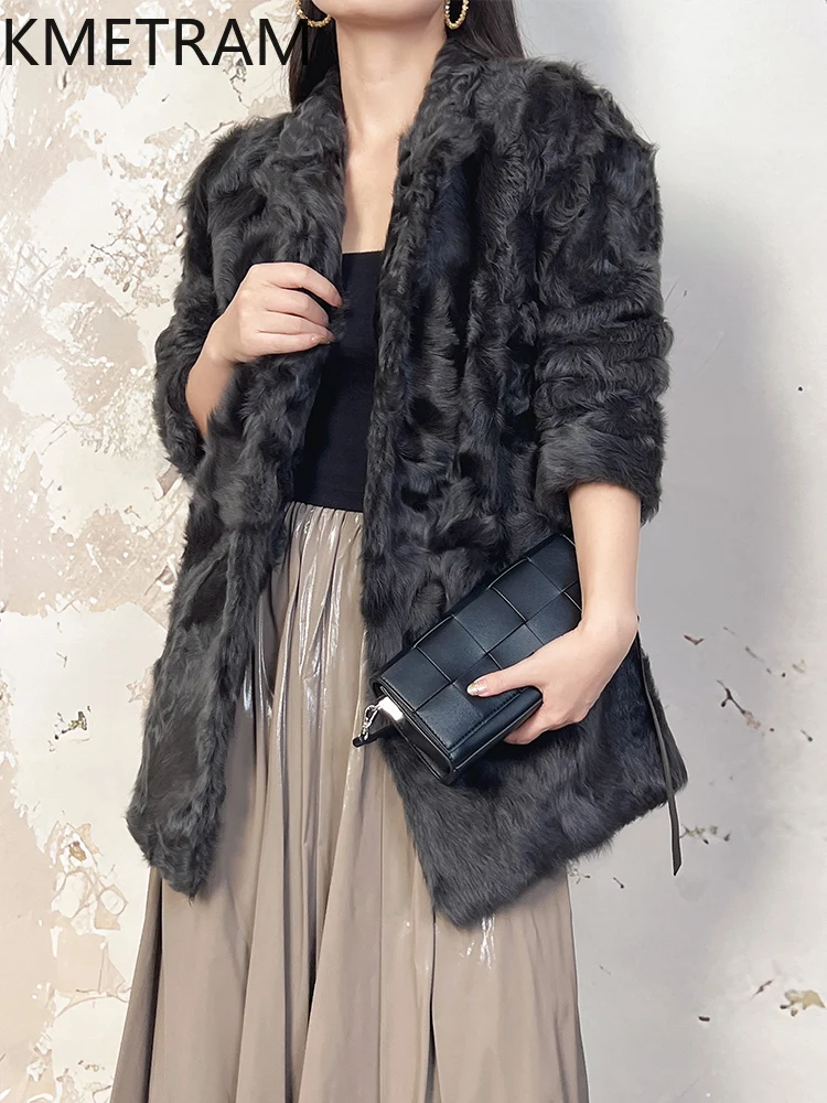 Natural Wool Sheepskin Double Faced Fur Coat Women 2024 Winter Clothes Korean Fashion Fur Jacket New in Outerwears шуба женская