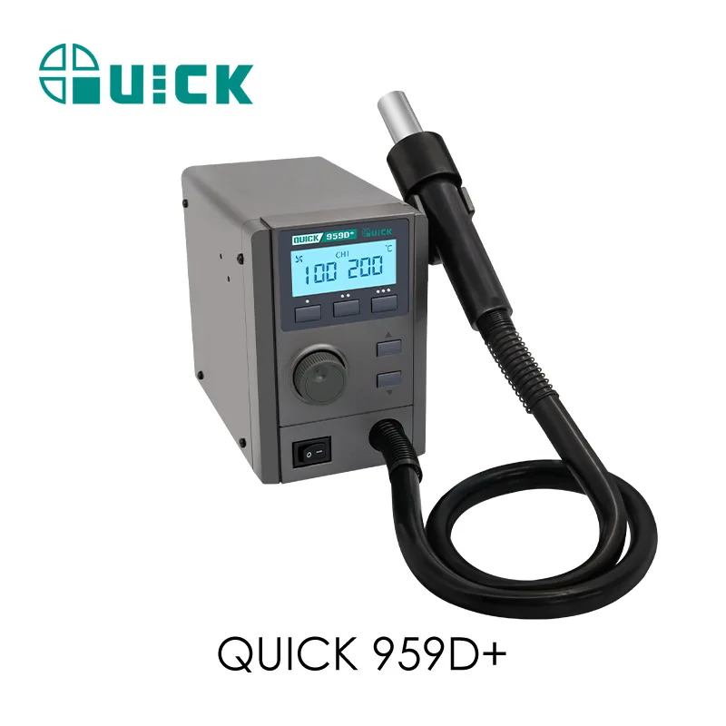 Stasiun Rework Udara Panas Industrial Grade Quick 959D+ untuk Pekerjaan Perbaikan yang Berat