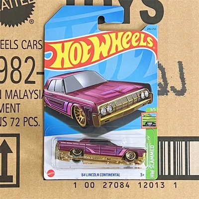 23Q Case Hot Wheels Car Lincoln Continental 1/64 Kid Boys Toys for Children Diecast HW Slammed Metal Model Gift