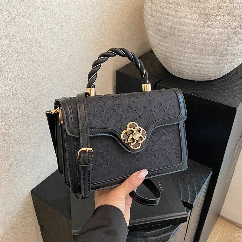 

High-End Unique Vintage Crossbody Bag Messenger Stylish for Women with Trendy Design Solid Color