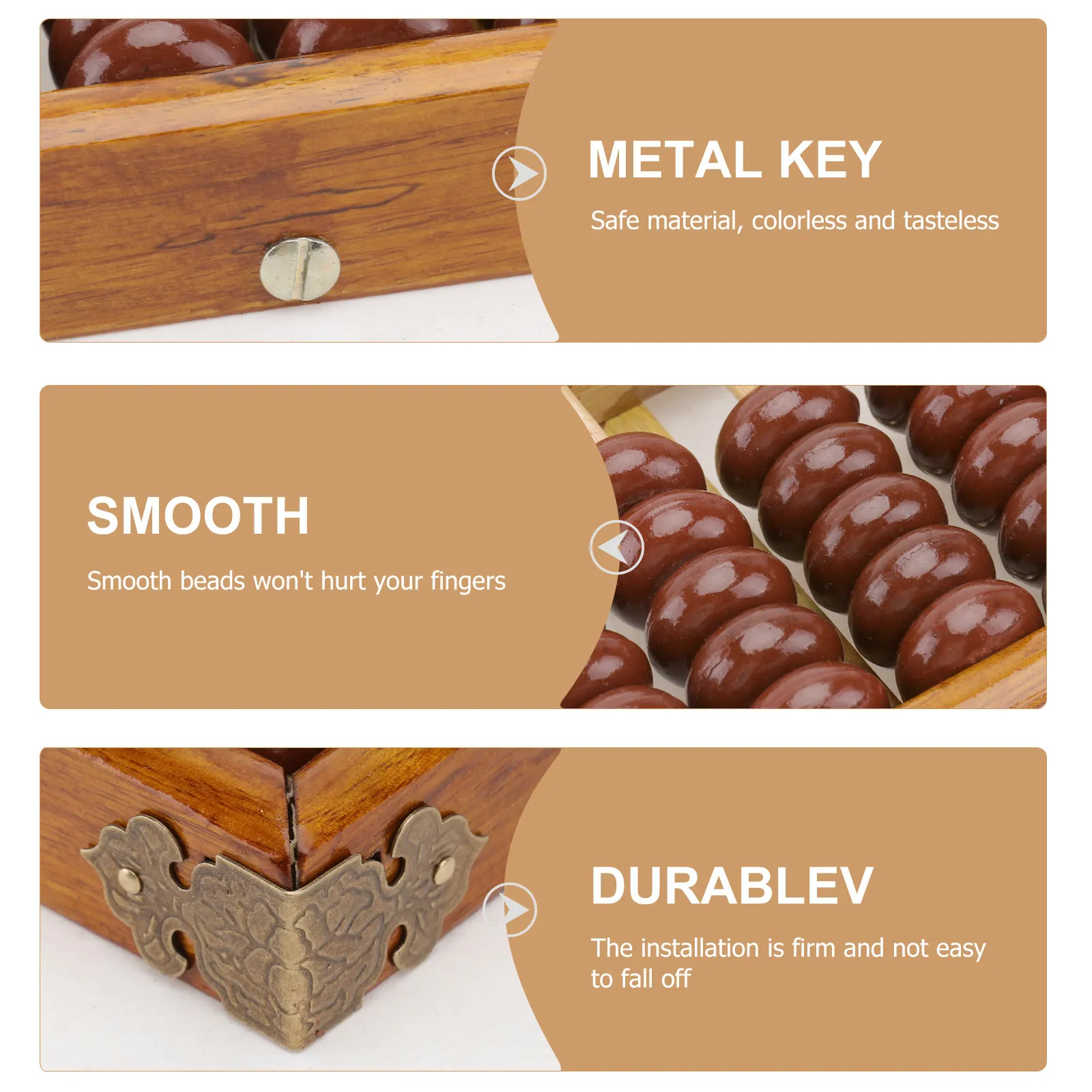 1Pcs 7 Bead Abacus Mental Arithmetic Abacus 13 Rods Students Wooden Educational Tool Compact Durable Brain Development