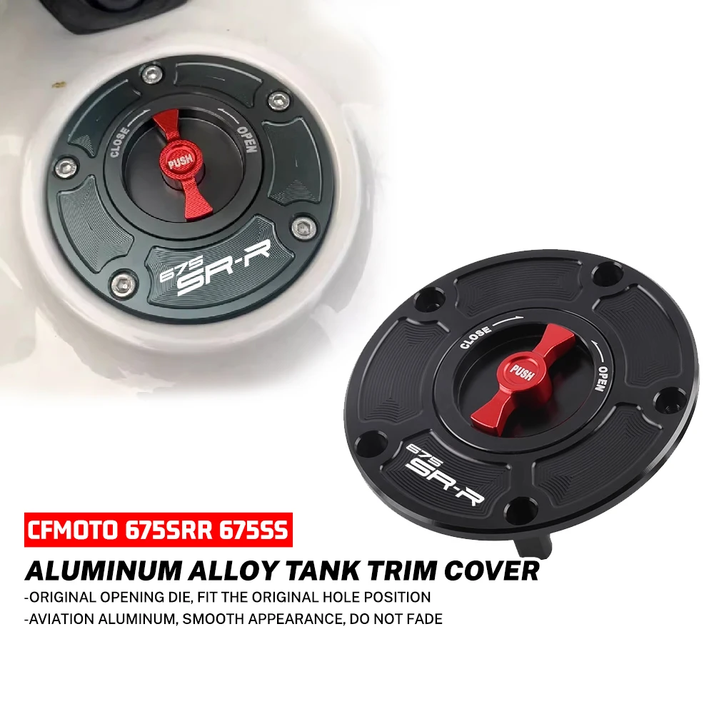 For CFMOTO 675SRR 675SS Motorcycle Modified Aluminum Alloy Quick Removal Tank Cover Gasoline Cover CNC Accessories