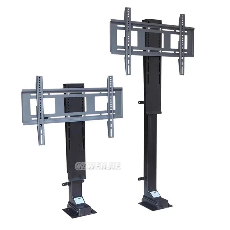 Motorized Hidden TV Cabinet Lift Electrically Height-Adjustable TV Bracket for Installation 32-85 Inches with Remote Control