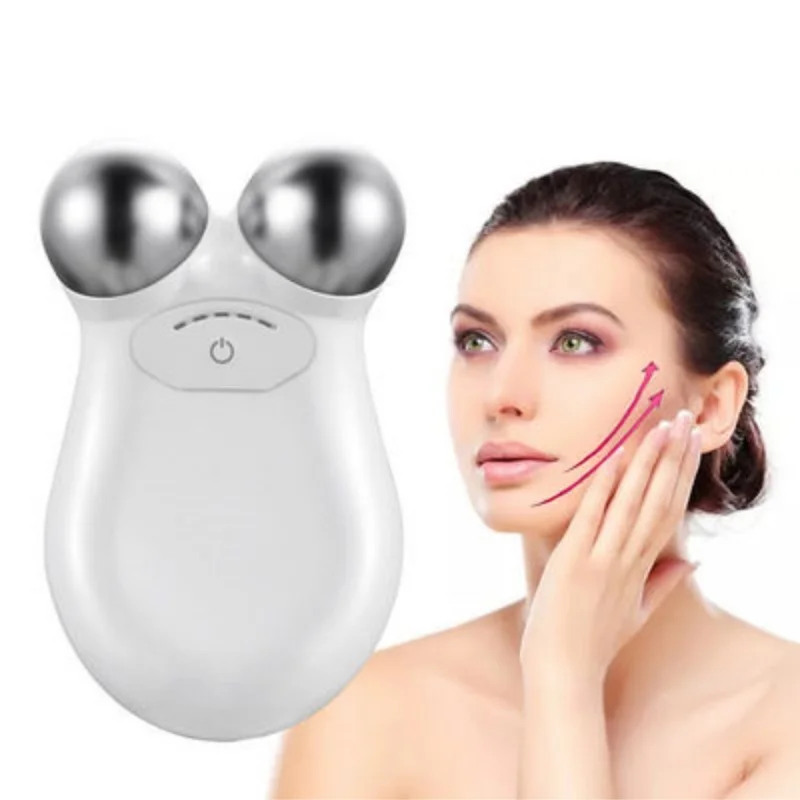 Microcurrent Face Roller Skin Tightening Beauty Device 3 Gears USB Charging Face Lifting Machine Facial Massager Anti-Aging