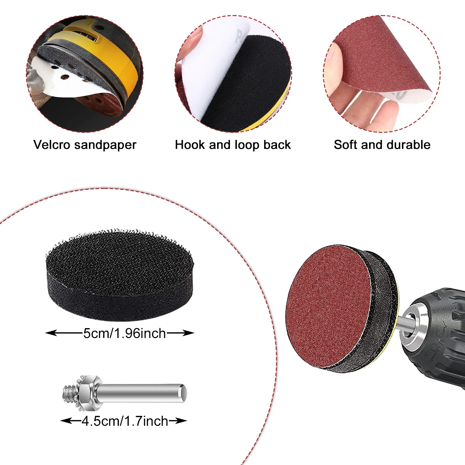 

130x Convenient Sanding Disc Tool For Variety Of DIY Projects Dust-free Accessory Sanding Papers