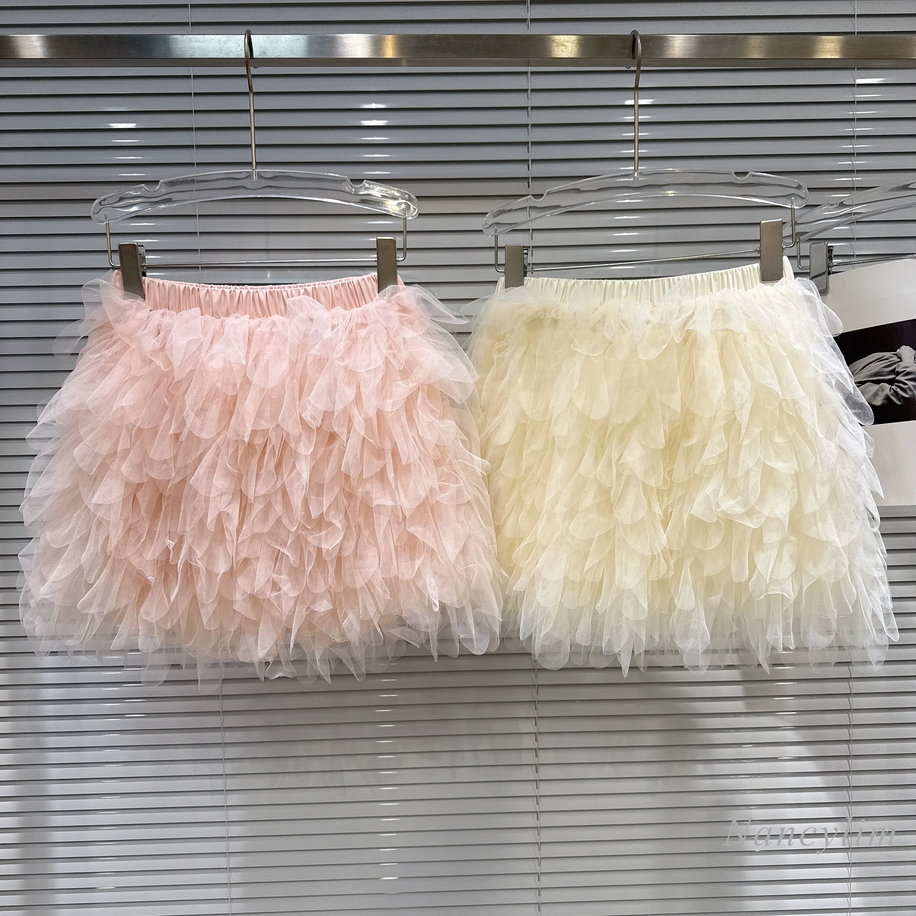 2026 Summer New Sweet Ballet-style Tiered Mesh Elastic Waist Mini Skirt, Tutu Skirt for Women