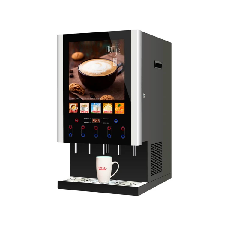 Commercial Office 12-Button Instant Coffee Machine Five Flavors Hot and Cold Drink Equipment