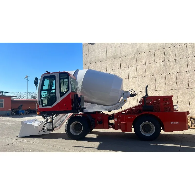 Mobile Self Loading Concrete Mixer Truck High Power Hydraulic For Infrastructure Sites