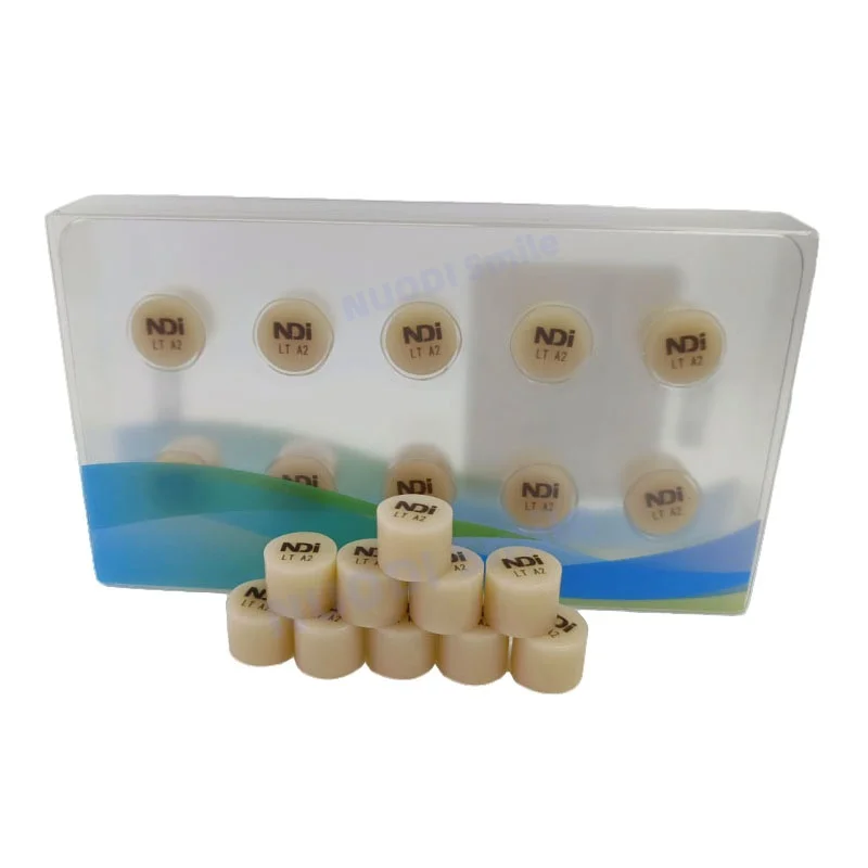 10Pcs Dental Press Ingots Lithium Disilicate Emax Glass Ceramic Blocks HT/LT For Porcelain Teeth Veneers Crown Denture Materials
