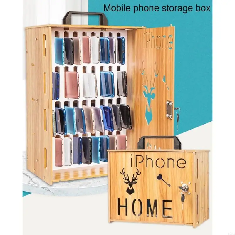 

Protective Phone Storage Container Secure Lock Portable Desktop Organizers 87HA