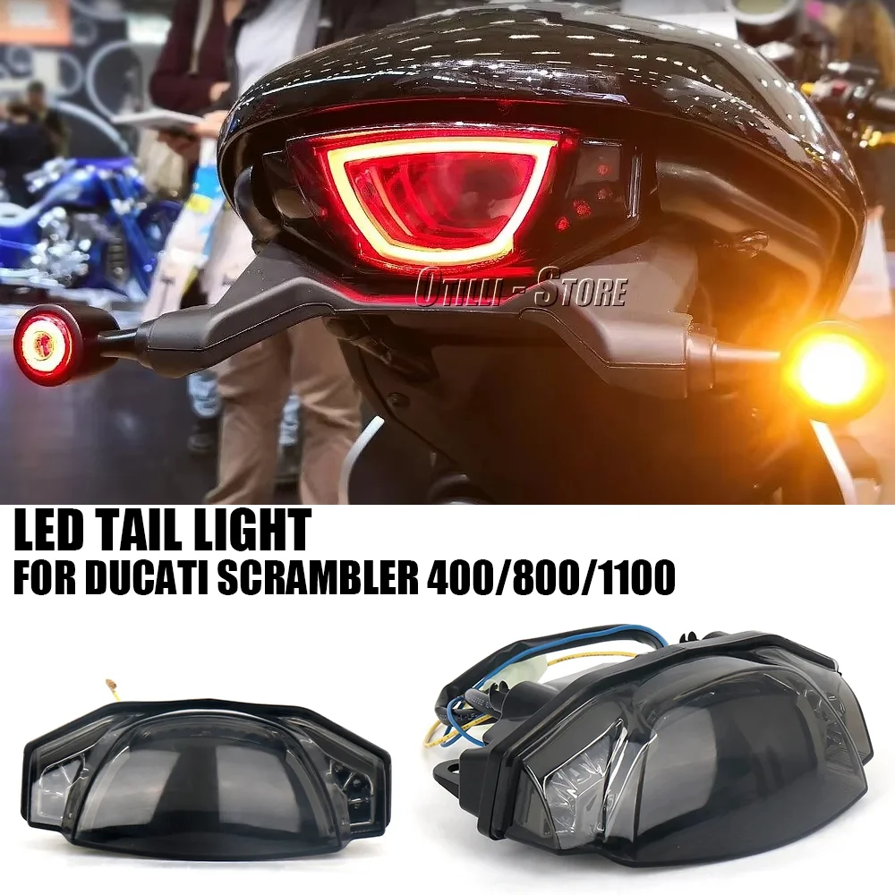 Clignotant LED pour moto DucSauScramJeff, indicateur lumineux, feux de freinage, accessoires de moto, 400, ScramJeff 800, 1100