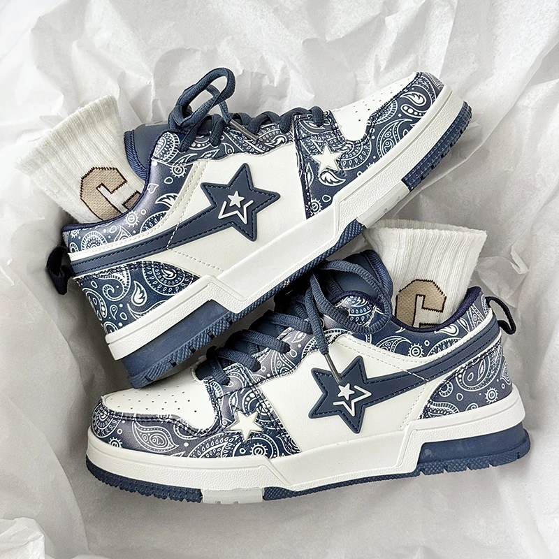 Zapatos de Skateboard de estrella a la moda para hombres y mujeres, zapatillas de deporte de diseñador de estilo callejero de calidad, zapatos de plataforma para hombres, zapatillas de skate