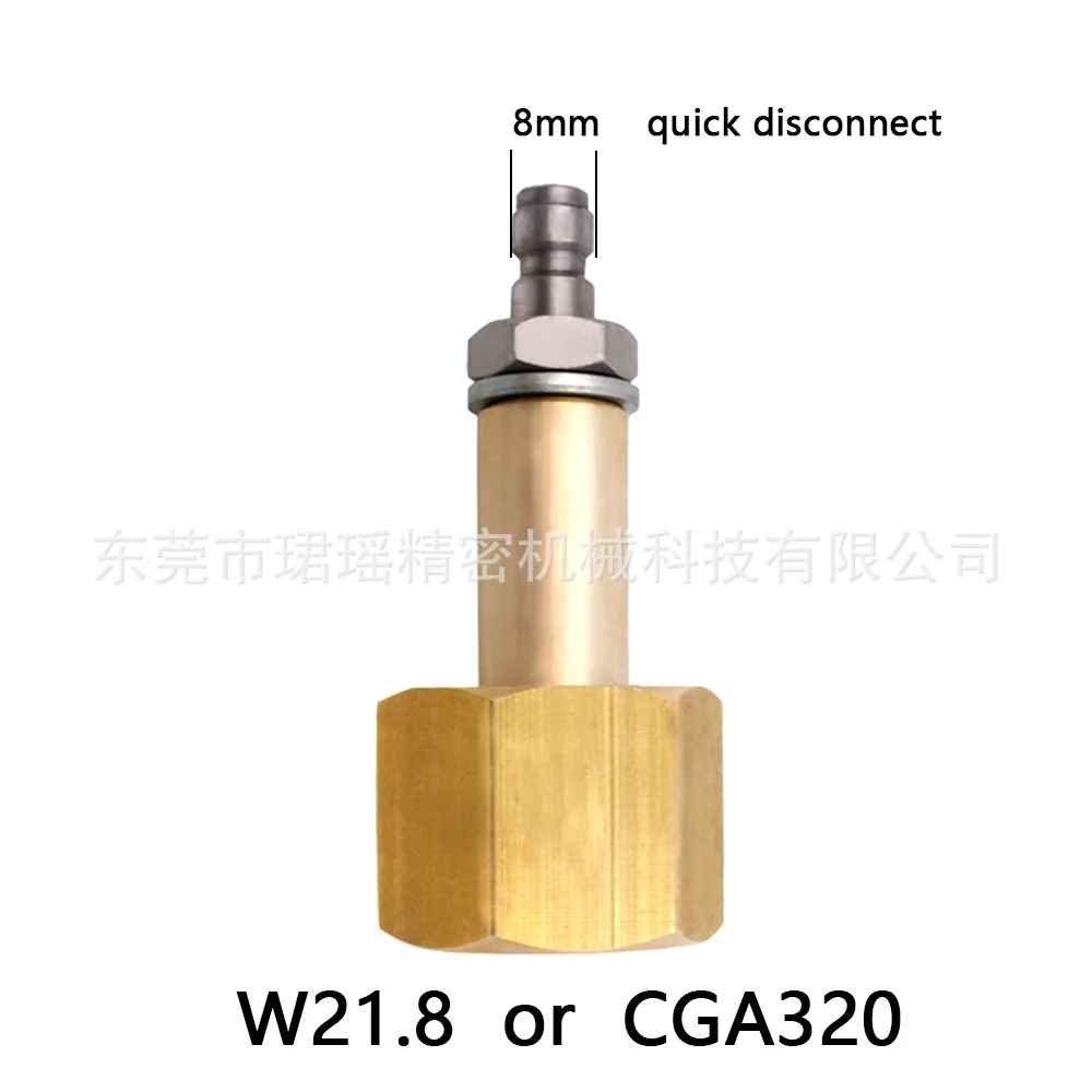 

5Pcs CO2 CGA320 or W21.8 connector with gasket and 8mm air valve