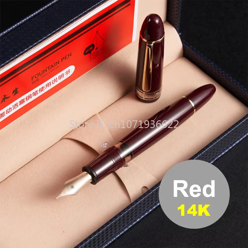 Vleugel Gezongen 630 Vulpen 14K Goud Nib Golf Lange Mes Puntzuiger Gouden Clip Hars Pen Briefpapier Zakelijke Schrijfgeschenken