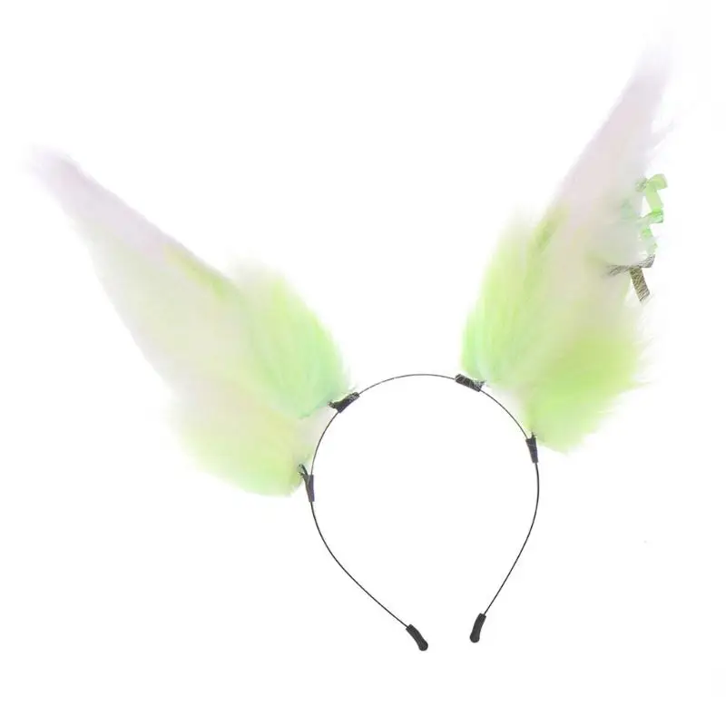 

39BB Прекрасный аниме-обруч для волос с ушками, реалистичный гибкий плюшевый обруч для волос с ушками для одежды для косплея
