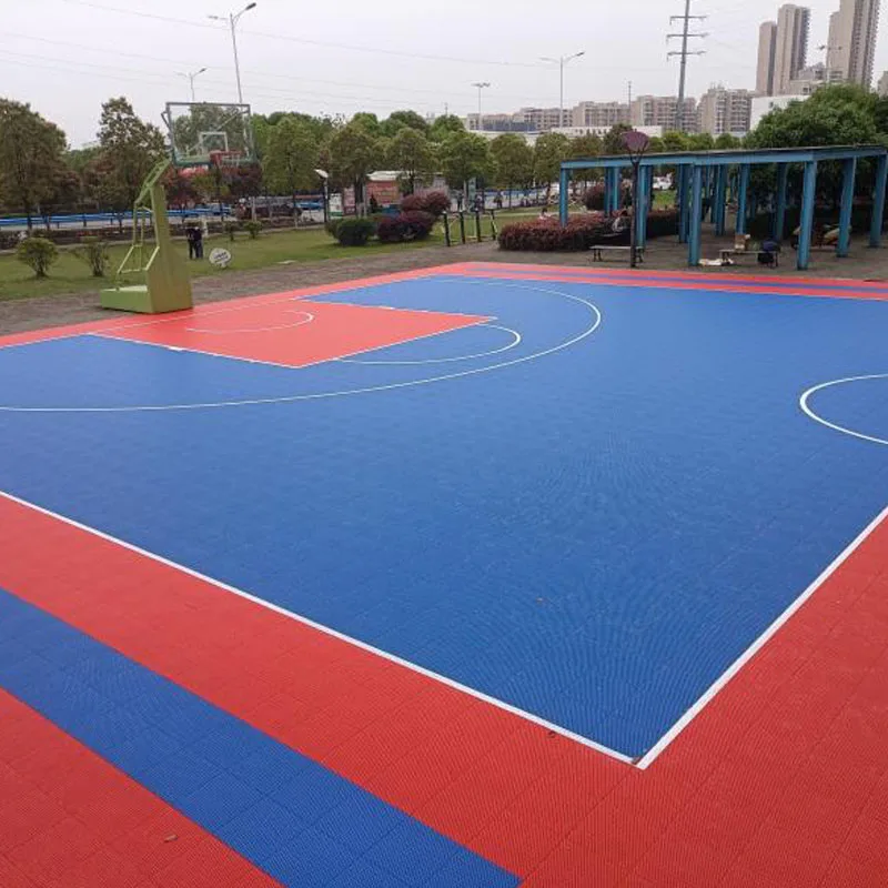 

Beable Outdoor Sports Interlocking Floor Tile For Basketball Court Home Backyard 30.48x30.48 Tiles Have Lines And LOGO