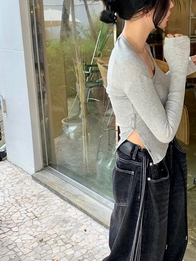 

Широкие джинсовые джинсы с высокой талией, женские синие брюки с завязками, прямые брюки в полоску, свободные брюки длиной до пола