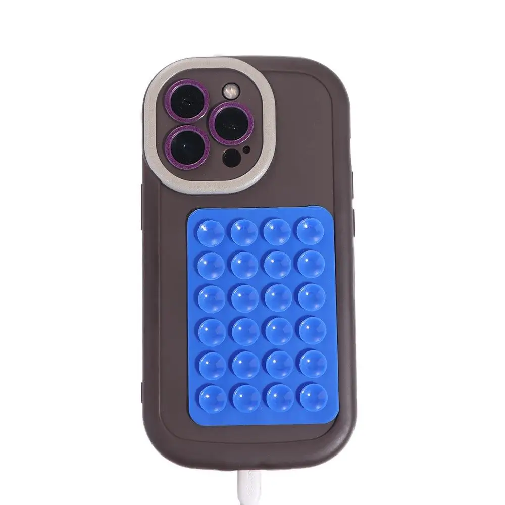 Ventouse Double Face en Silicone pour Téléphone Portable, Support Adhésif, 2 Pièces